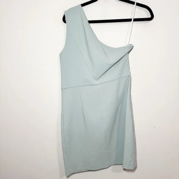 Michael Costello x Revolve Ava Dress One Shoulder Mini in Blue Size Large NEW - Picture 6 of 11
